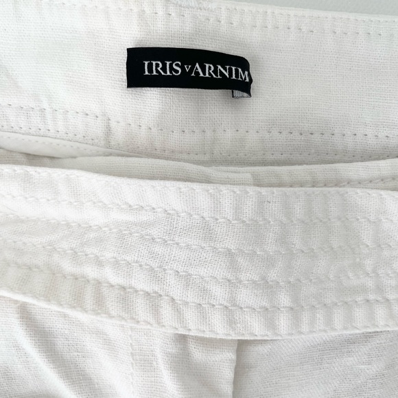 Iris V Arnim White Linen Viscose Shorts Size 36 $495 - Picture 3 of 8